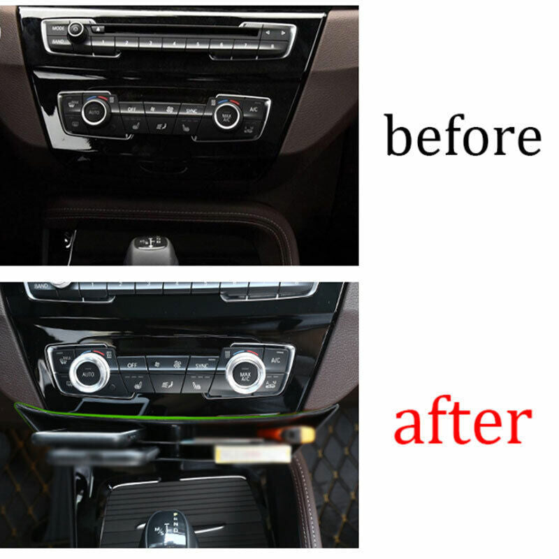 Fit for BMW X1 F48 2016-2022 Matte Black Middle Console Storage Box Tray Trim 1P