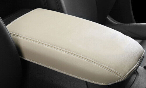 PU Beige Leather Middle Console Armrest Box Cover Trim for Cadillac XTS 2013-17