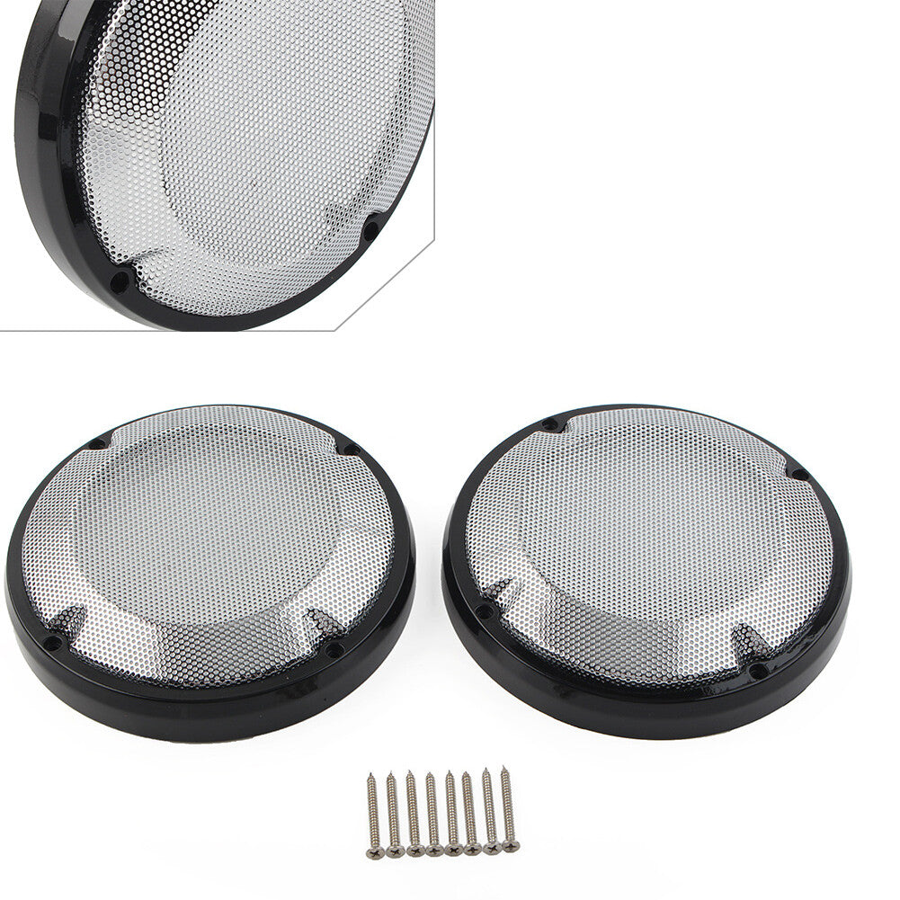 for Harley Touring Electra Glide 83+ 6.5Saddlebag Lid Speaker Grill Mesh Cover