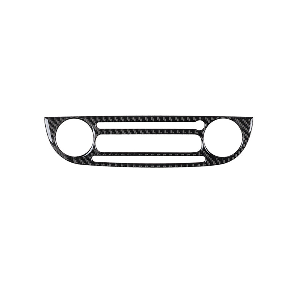 Carbon fiber interior radio with CD player trim for Fiat 500 2012-2015