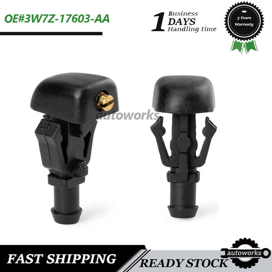 Pair Windshield Washer Nozzle Spray for Ford for Lincoln for Mercury Sable Grand Marquis