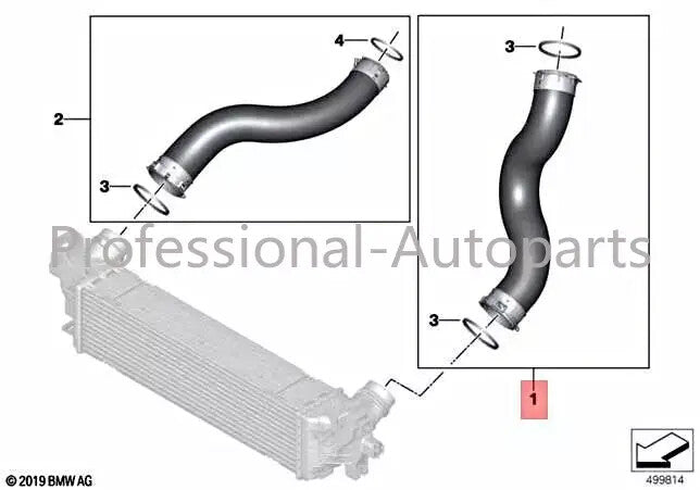 11618580078 Charge Air Hose Line PipeFor for BMW X3 G01 G02 G08 X3 18d 20dX 20i 20iX