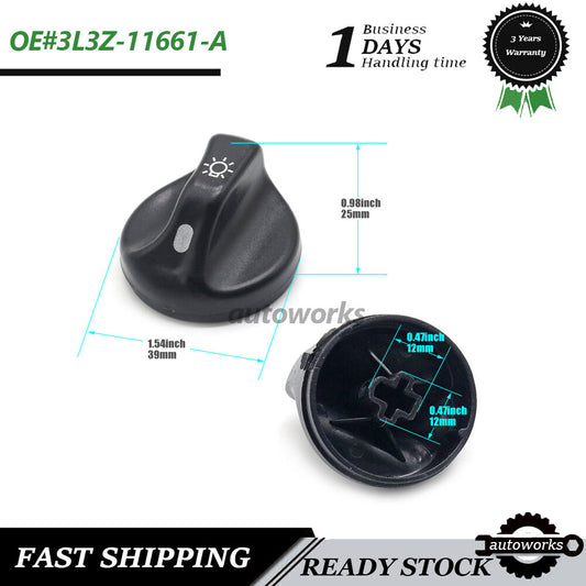 Head Light Lamp Switch Knob Fit for Ford F-150 Heritage 1997-2004 3L3Z11661AA US