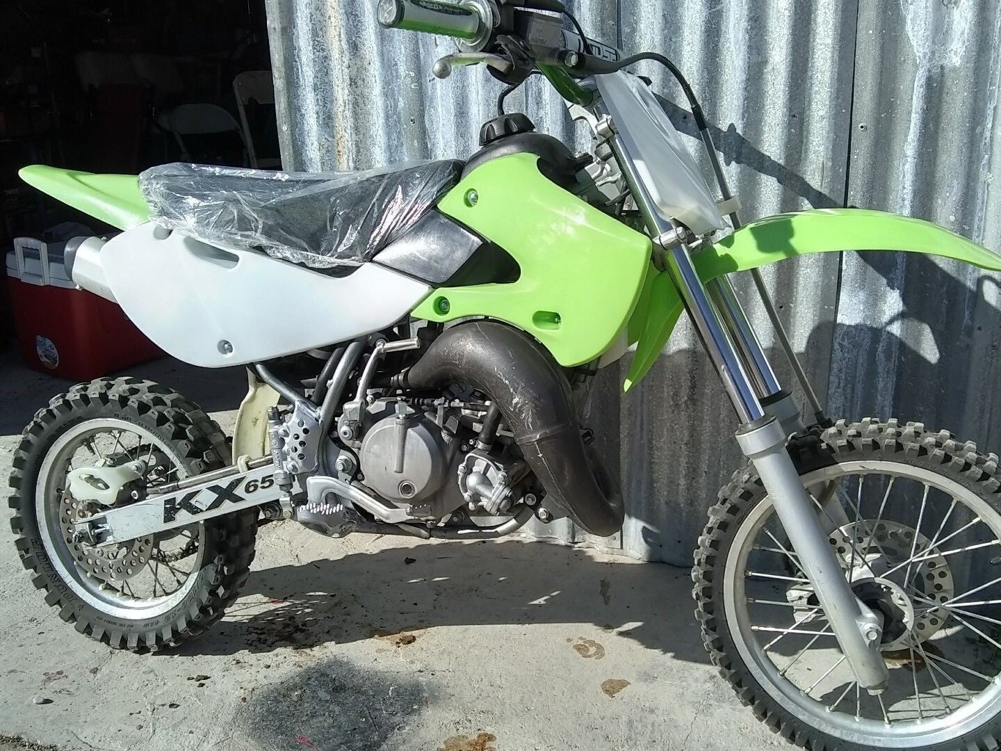 Plastic fairing kit fuel tank for seat for Kawasaki KLX110 and KX65 Pit bicycles 125cc 140cc