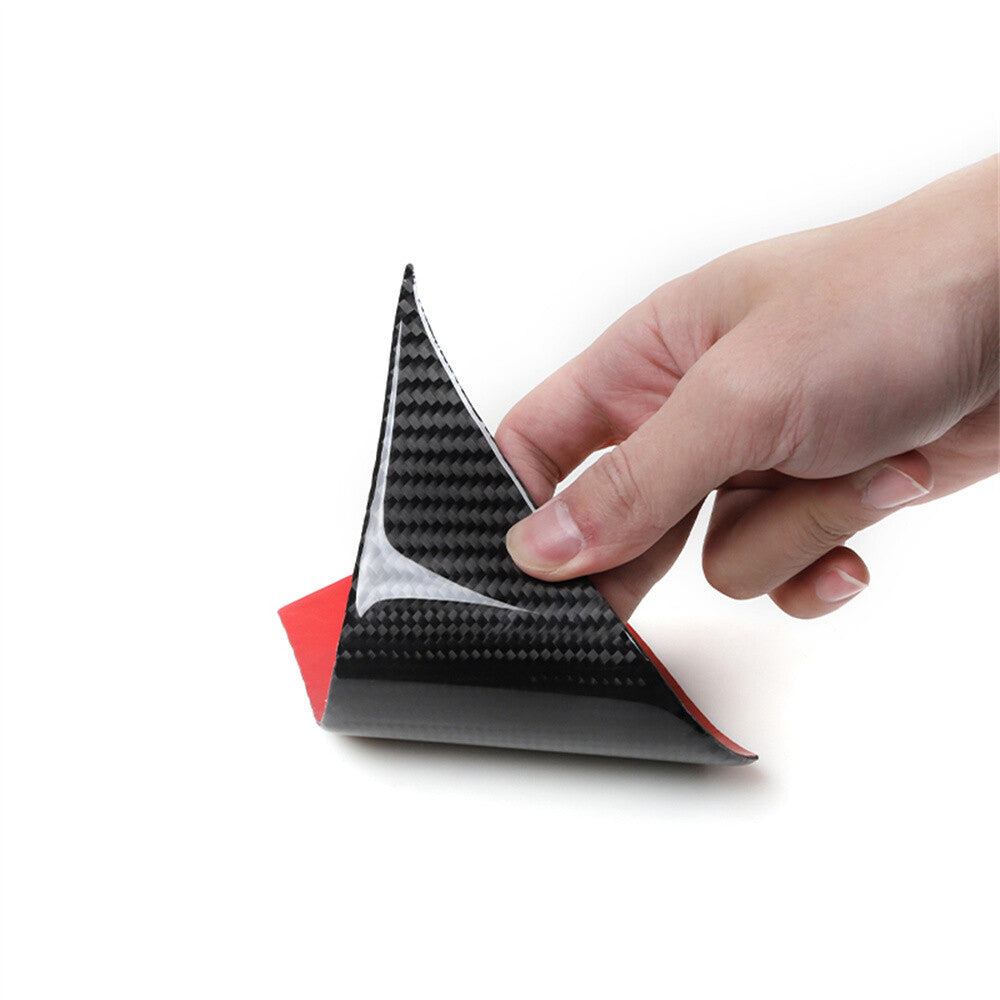 2Pcs Carbon Fiber Rear Window Lift Panel Trim Cover Type B for Ford F150 2004-08