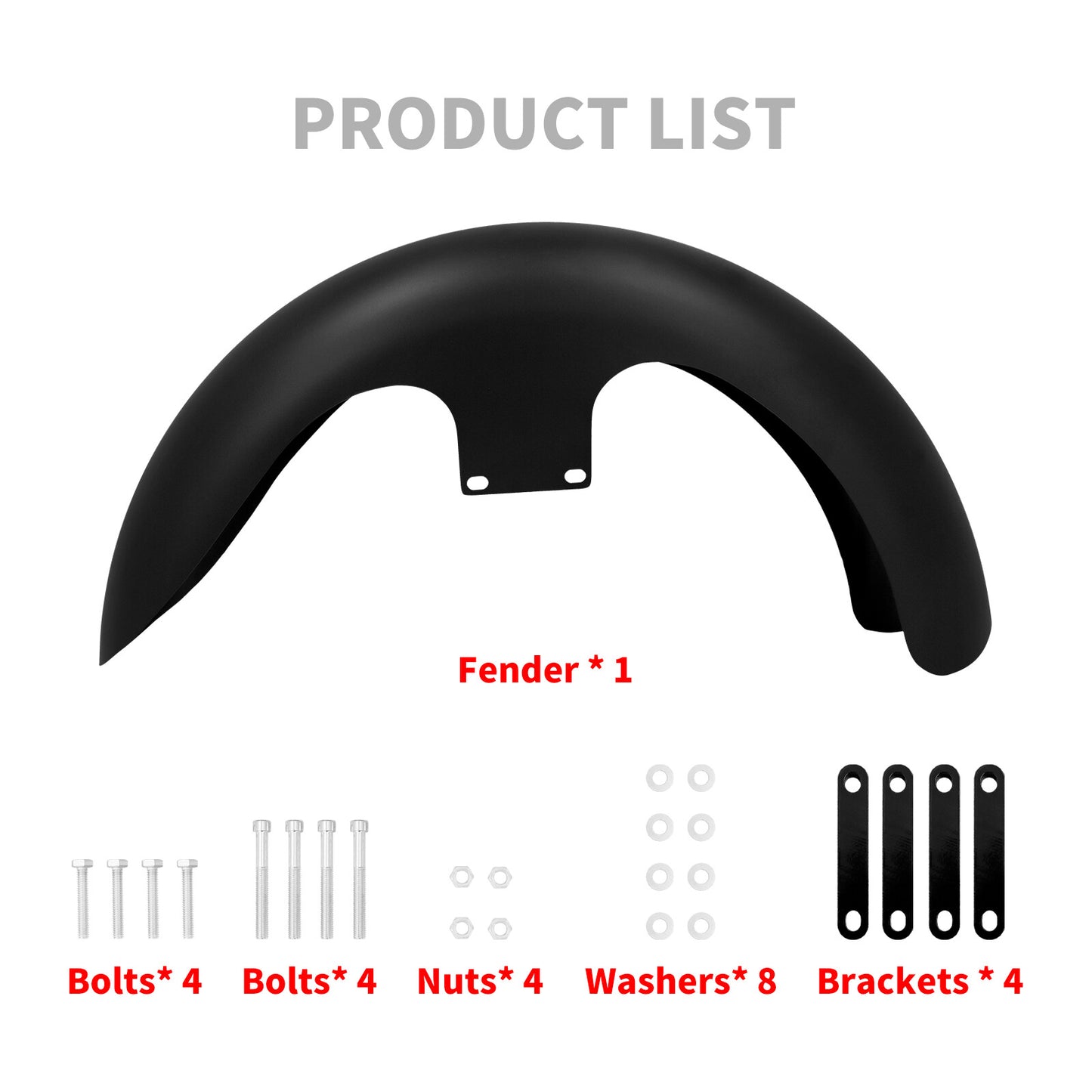 Matt Black 130/ 21Wrap Front Fender for Harley Touring Road Electra Glide 96-23