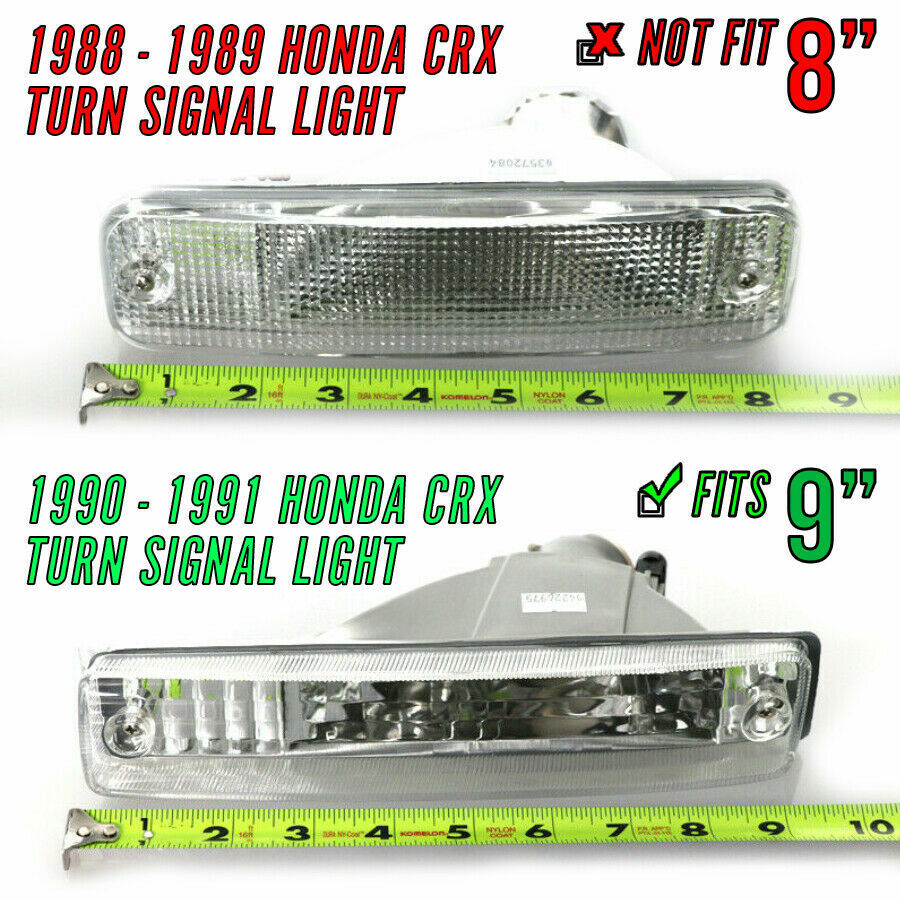 Smoke front bumper trim cover for 1990-1991 for Honda CR-X/CRX turn signals