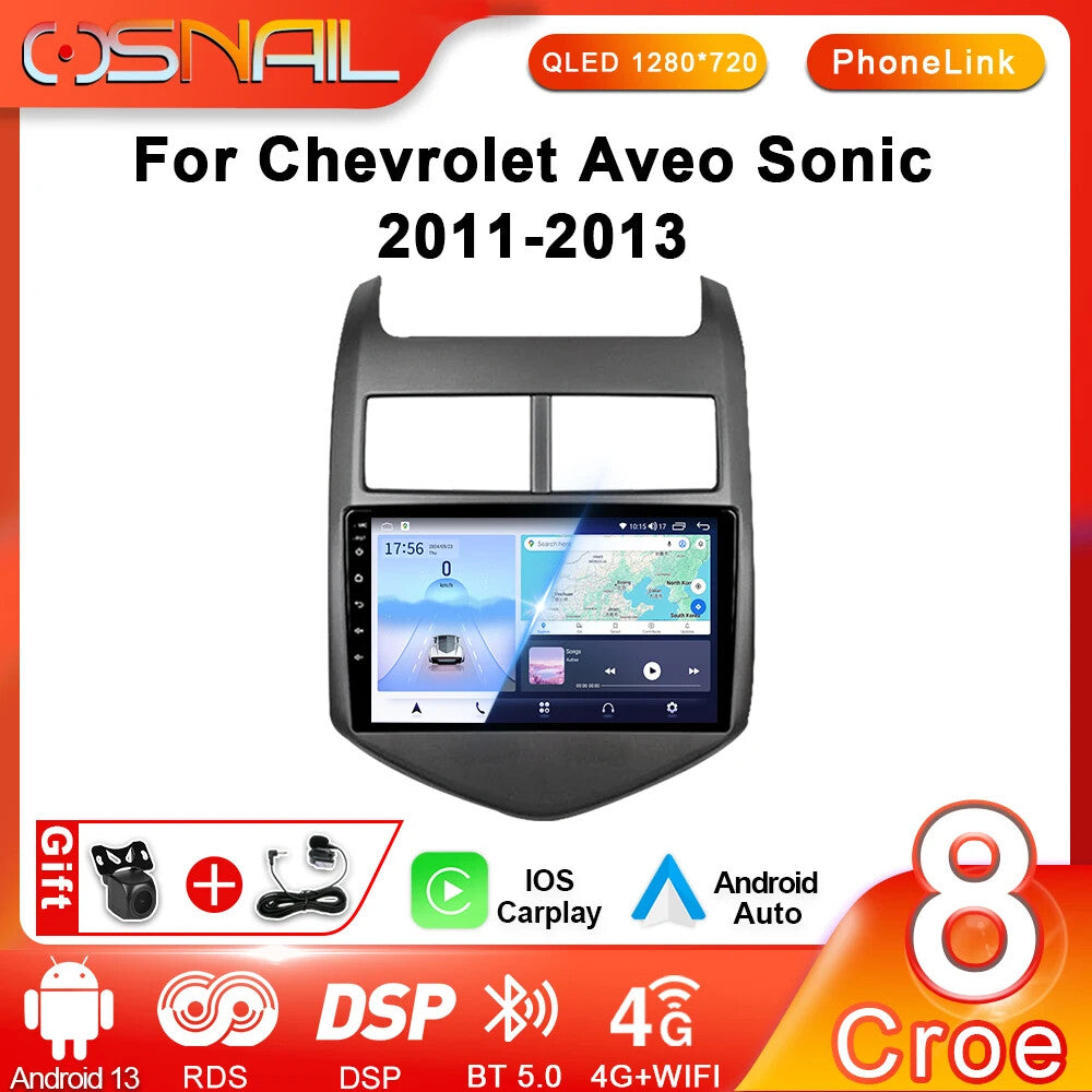 Car Radio CarPlay for Chevrolet Aveo Sonic 2011-2013 GPS Video Player Screen