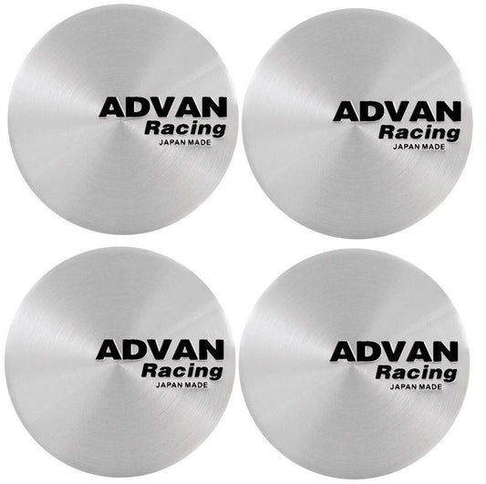 Silver 4x56 mm Advan racing wheel center sticker, hub sticker, rim sticker, logo