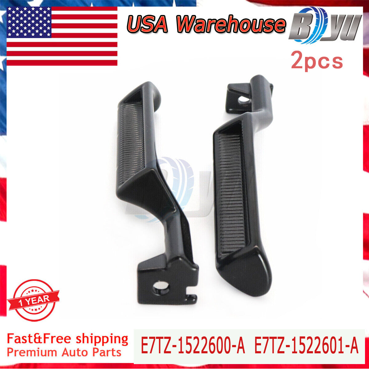 Pair Door Handle LH RH Metal Inner Driver Side for Ford Bronco F350 F250 F150