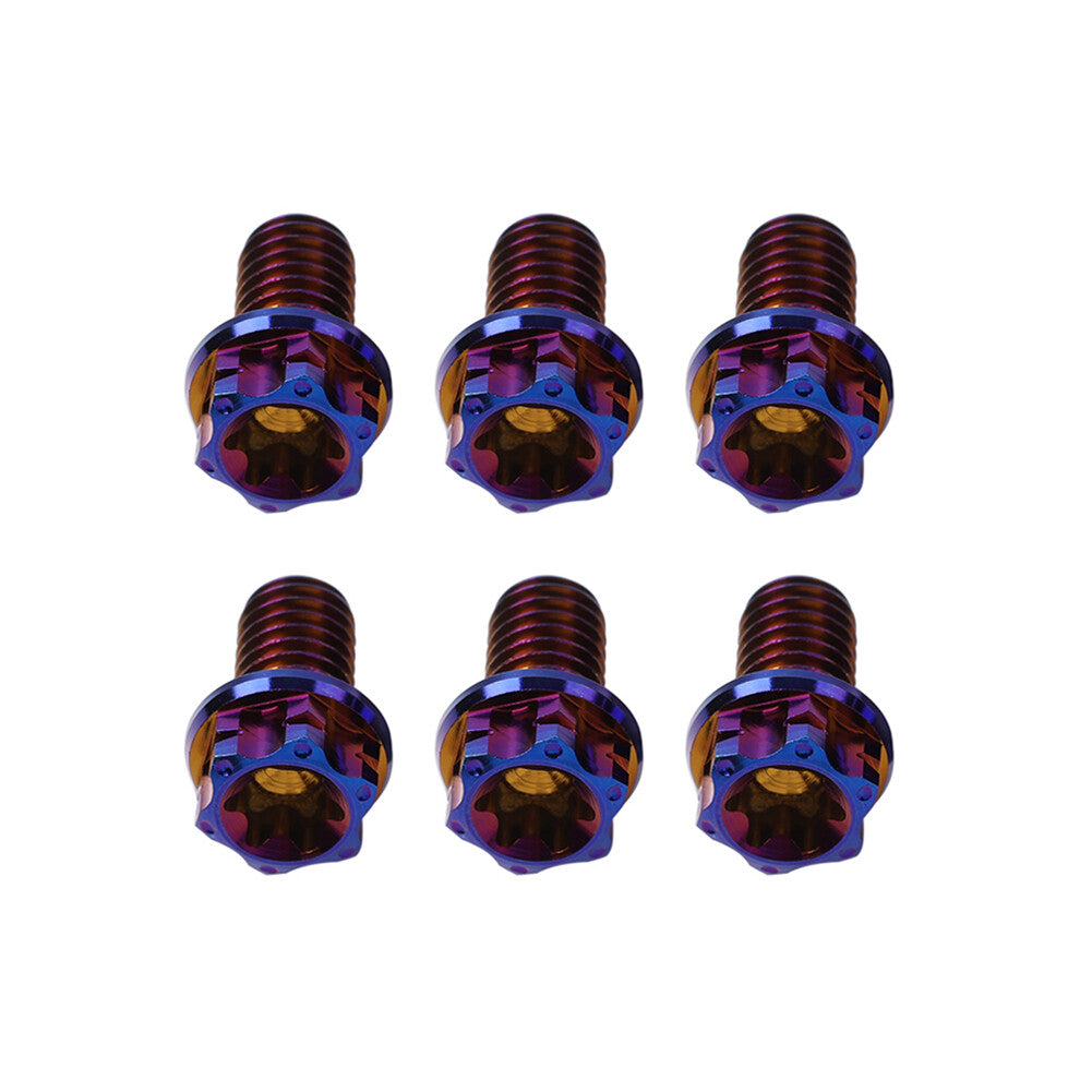 6pcs Bolts Torx Head Flange Screws M6x35mm For Motorcycle Bike Bicycle