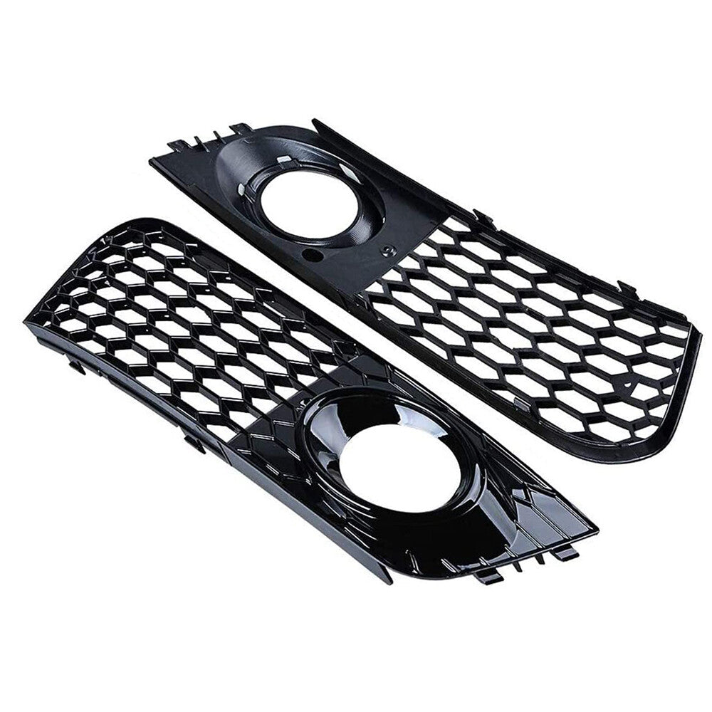 Two front fog light grille cover trim caps for 2009-2012 for Audi RS4 A4 B8