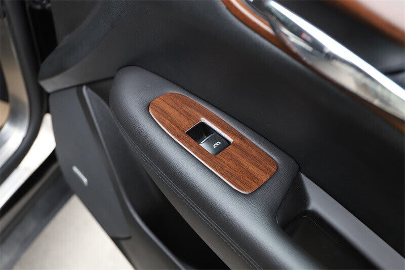 for Cadillac XT5 2017-2014 Matt Wood Grain Door Window Switch Lift Cover Trim 4P