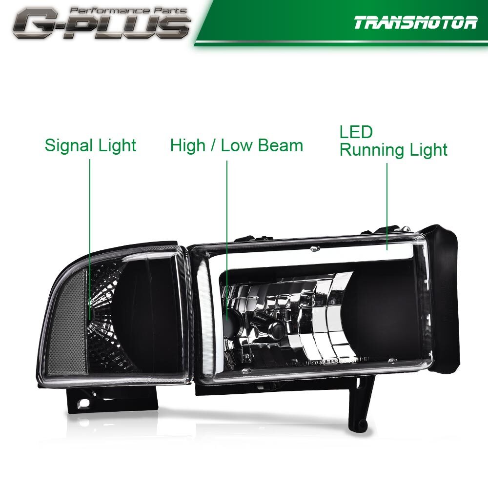 1994 - 2002 for Ram 1500 2500 3500 Black Mold LED DRL Tianshui