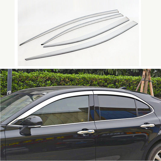 for Toyota for Camry 18-23 Chrome Window Visor Vent Sun Shade Rain Guard Door Visor