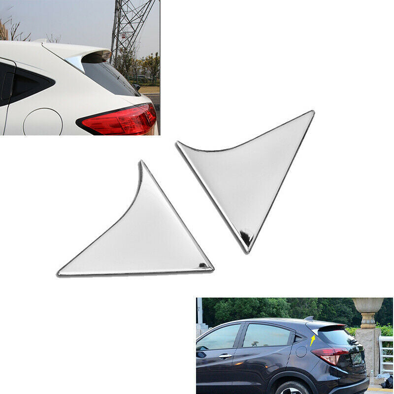 for Honda Vezel HR-V 2016-2022 Chrome Tail Rear Window Side Triangle Cover Trim
