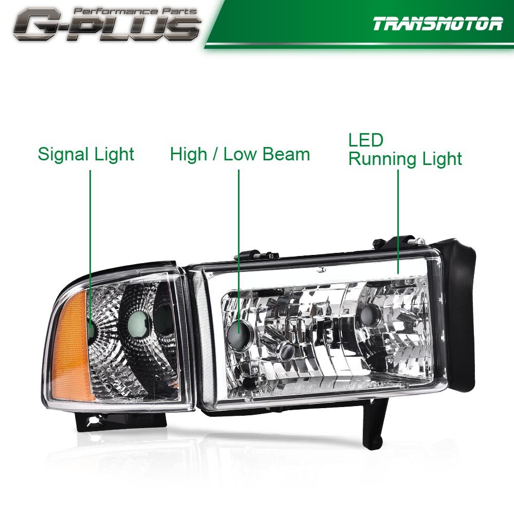 1994 - 2002 for Ram 1500 2500 3500 Mysterious Cream LED Drl Gu Dafu