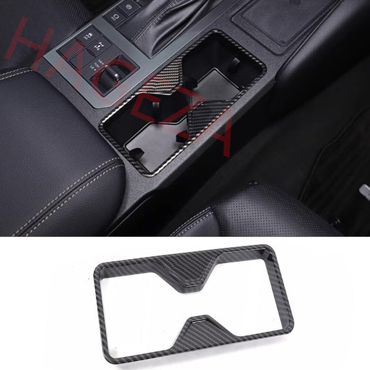 Carbon Fiber ABS Front Water Cup Holder Trim For Toyot@ for Land Cruiser LC250 2024+