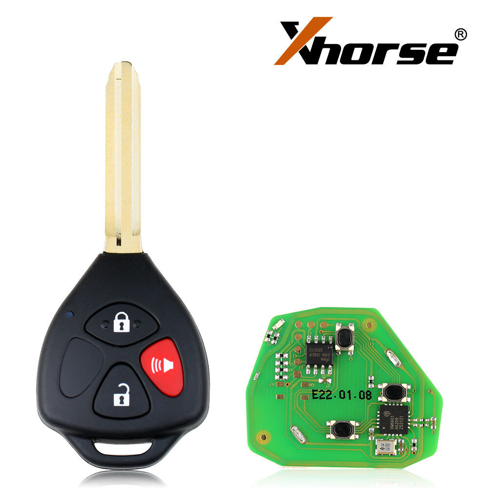 5 Universal Wire Remote Key for Toyota Style Flat Right 3 Button XKTO04EN