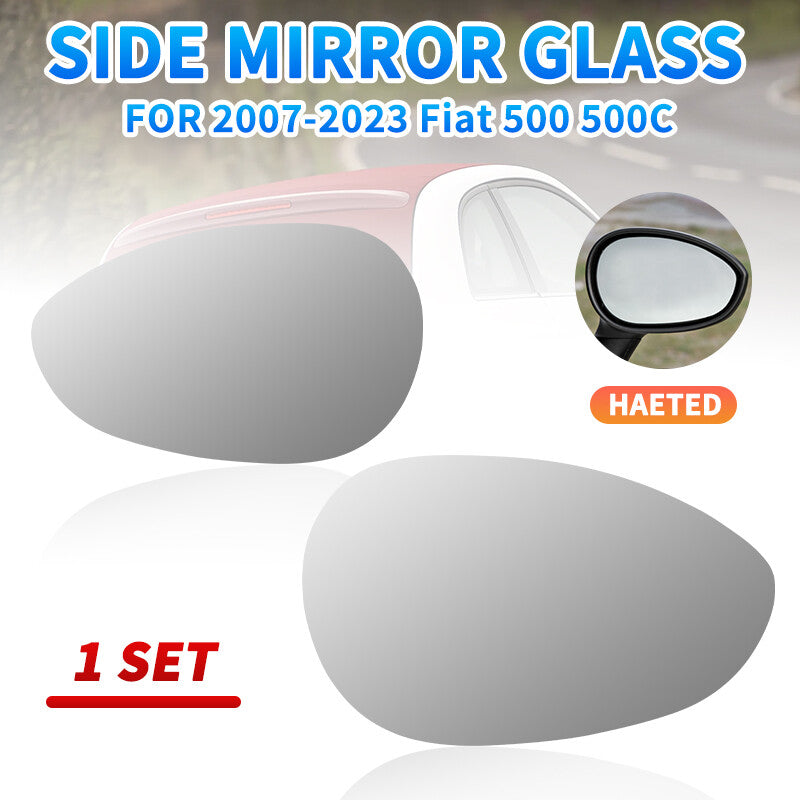 For 2007-2024 for Fiat 500 500c Left Right Side Heated Wide Angle Wing Mirror Glass