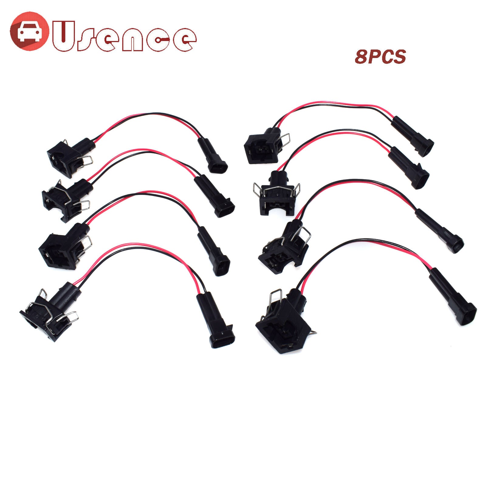 8X Injector Adapters For LQ4, LQ9 4.8 5.3 6.0 Wire Harness to LS1 LS6 LT1 EV1