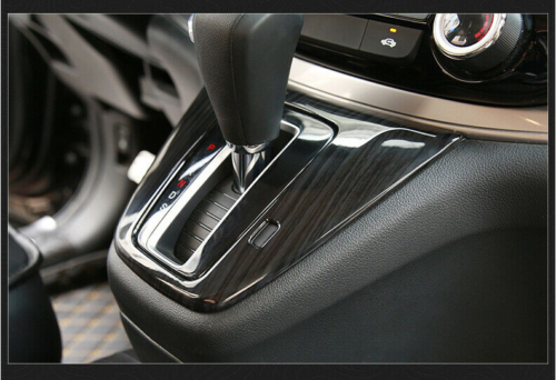 for Honda CR-V CRV 2012-2016 Black Wood Grain ABS Console Gear Shift Panel Trim