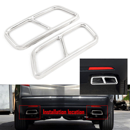 Stainless Steel Exhaust Muffler Tail Pipe Cover Trim for Cadillac XT5 16-20