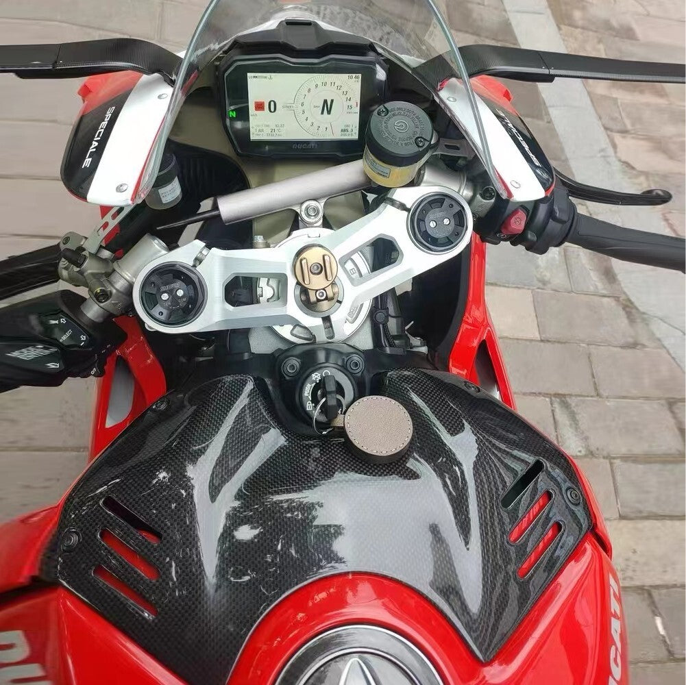 for DUCATI PANIGALE V4 V4S V4R CARBON FIBRE UPPER FUEL TANK COVER FIBER FAIRING