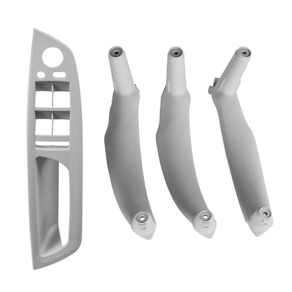 4x Gray Inner Interior Door Pull Handle Trim Cover for BMW X5 E70 X6 E71 E72 LHD
