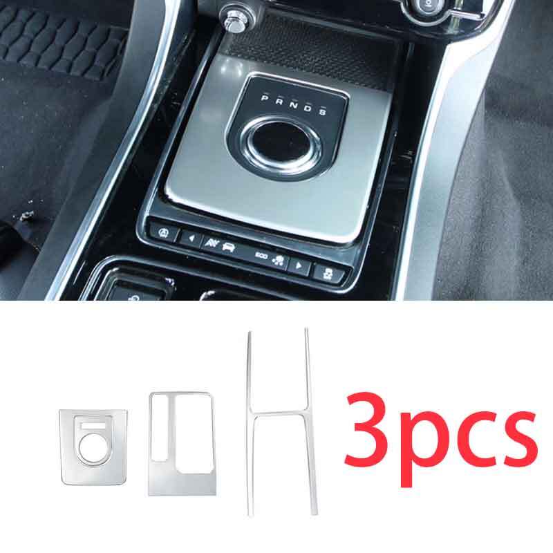 Cover Trim for Jaguar XE 2016-2019 Gear Shift Water Cup Panel 4PCS Silver Steel