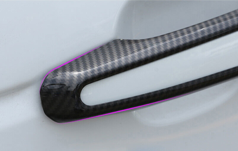 8PCS for Range Rover Evoque 2012-19 Carbon Fiber Outside Door Handle Cover Trims