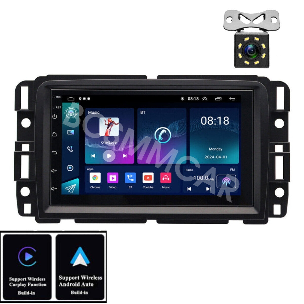 7in Car Stereo Radio Double 2Din GPS Navi W/Cam Fit for Buick Enclave 2013-2017