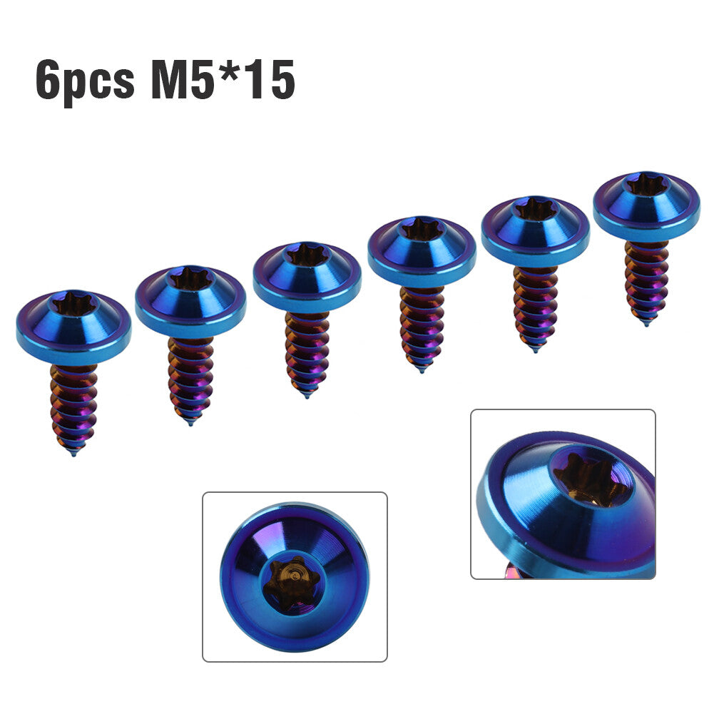 6pcs Bolts Truss Torx Head Self Tapping Screws M5x15mm Fastener