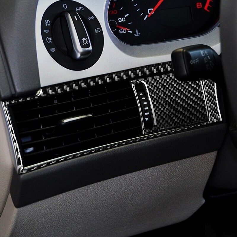 Real Carbon Fiber Car Air Vent Outlet Cover Trim for Audi for A6 S6 2005-2011 2PCS