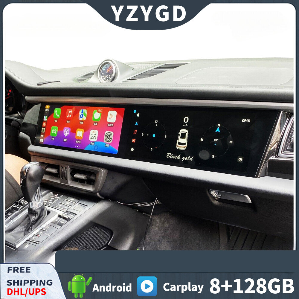 for Porsche Macan 2014-2017 Android Auto Car Radio GPS Navi CarPlay Dual Screen