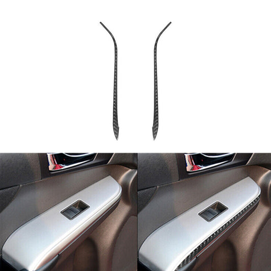 Carbon Fiber Car Rear Window Lock Lift Panel Frame Trim for Toyota for Camry 12-14