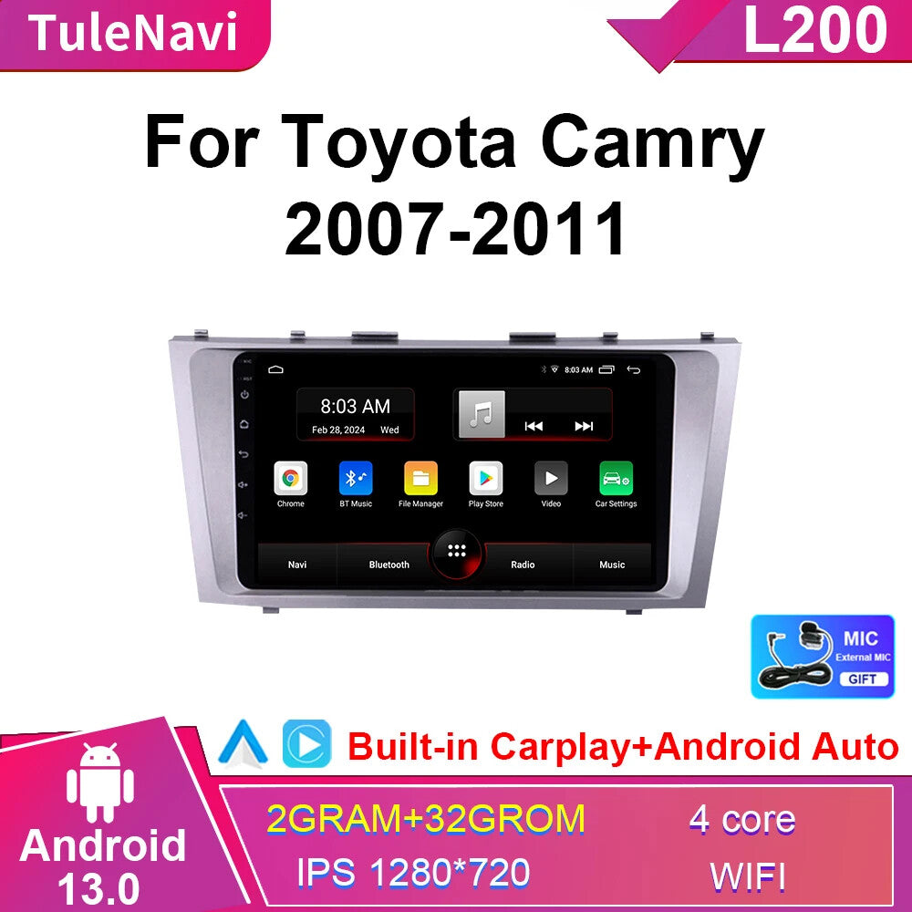for Toyota for Camry 2007-2011 Android CarPlay Car Radio GPS Stereo Player Screen