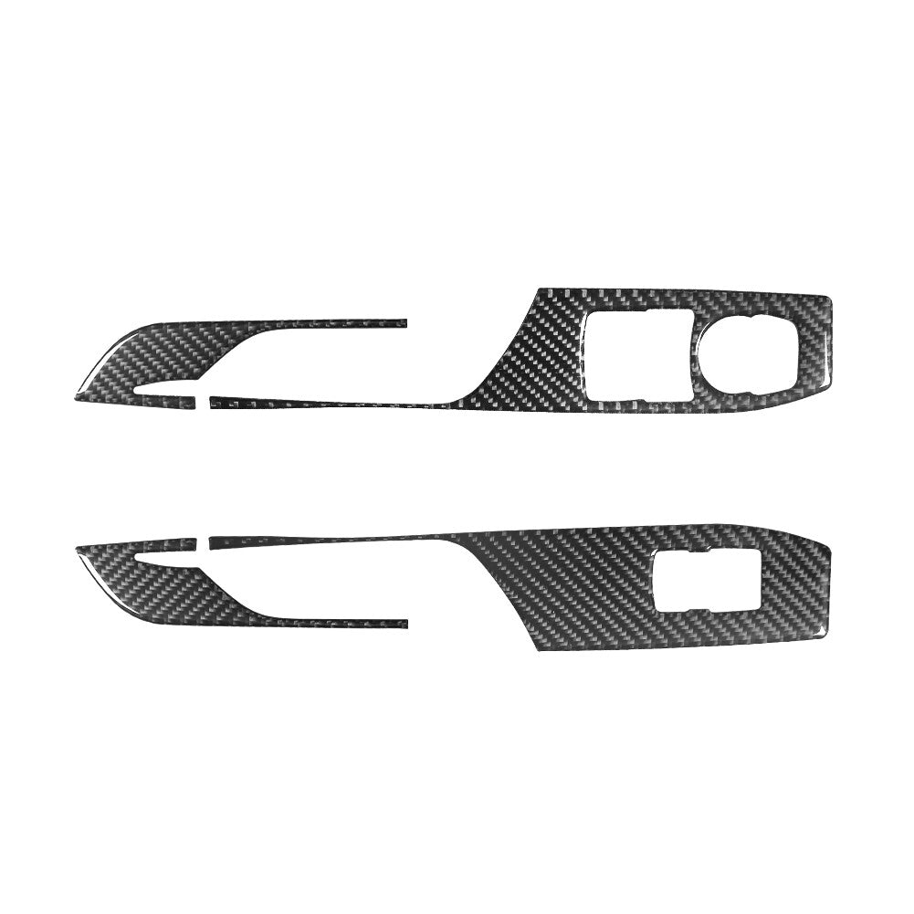 4x Carbon Fiber Window Lift Panel Switch Cover Trim for Chevrolet Camaro 2016-18