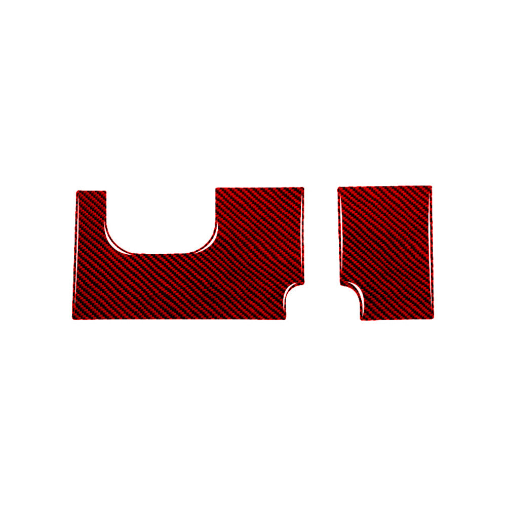 2X Red Carbon Fiber Headlight Console Panel Cover Trim for Audi TT 8N 2001-2006