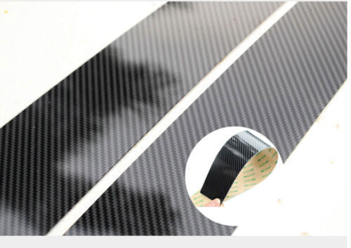 Carbon Fiber Pillar Post Door Window Molding Strip Trim for Cadillac ATS 13-2019
