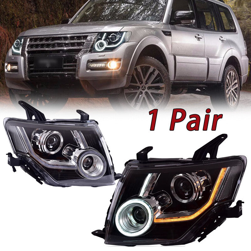 LED DRL headlights, Shogun dynamic turning, suitable for Pajero V93 V97 V87, Montero V95 V98