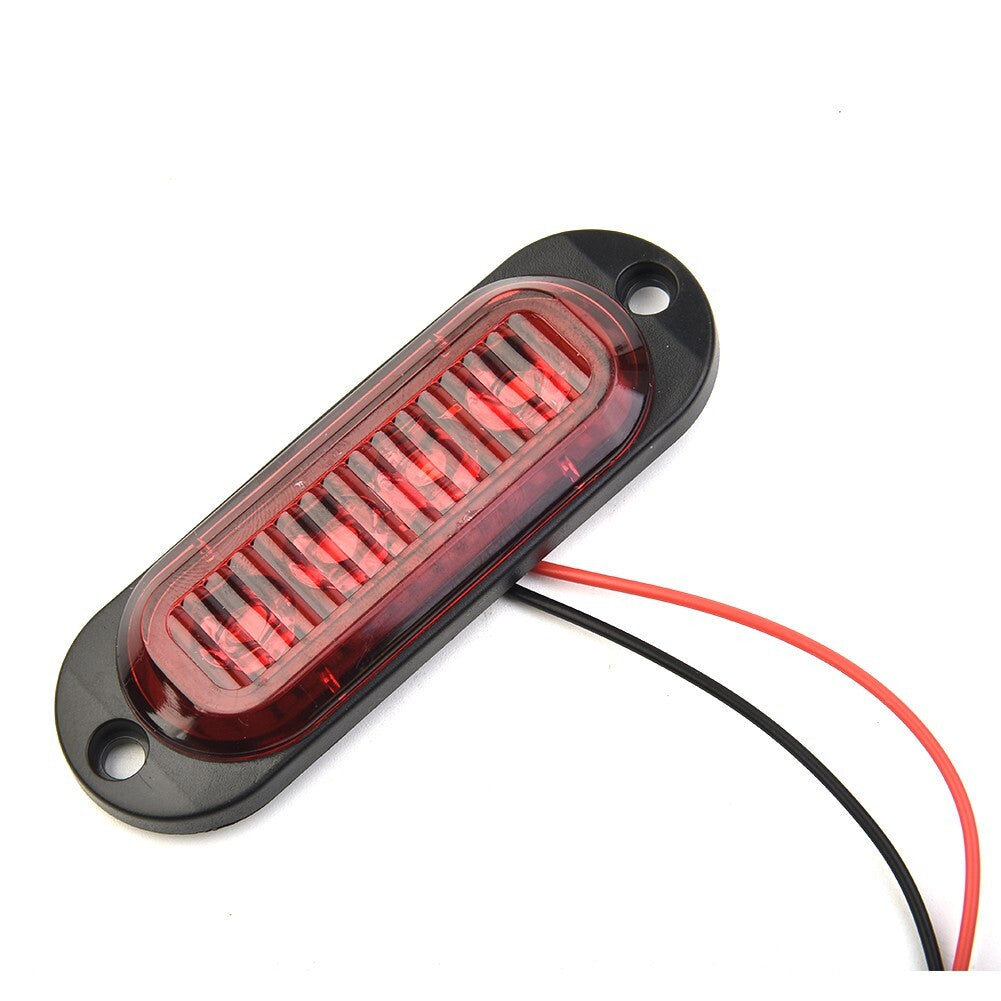 2-Pack Marker Lights 12/24V LED Truck Trailer Oval Gap Side Lights Amber/Red