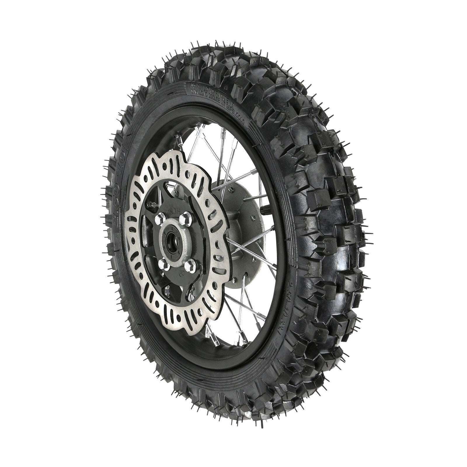 10-inch front wheel, 2.50-10 tire, rim, disc brakes, suitable for Dirt Pit bicycles, for Honda CRF50 Apollo
