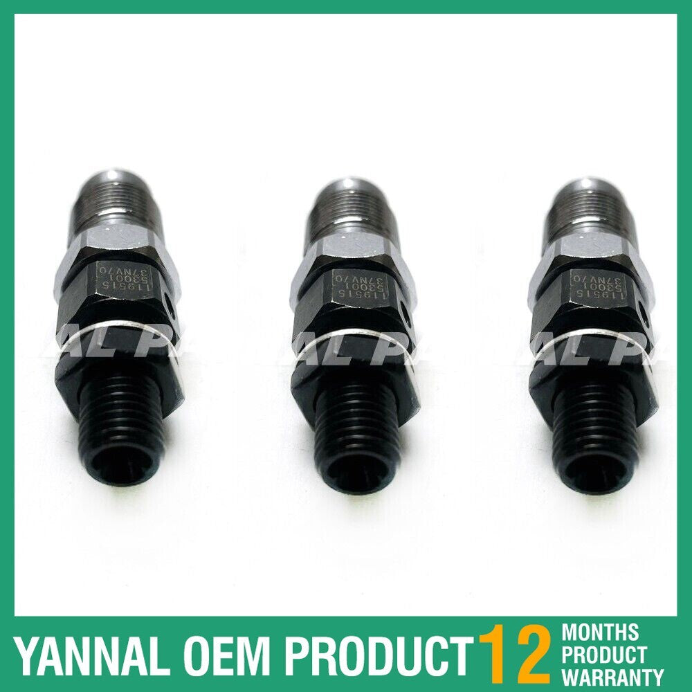 3-pack fuel injectors 119515-53001 suitable for Yanmar 3TNV70, 3TNV88, and 3YM30 engines, ...