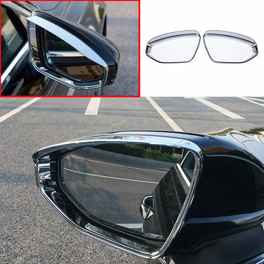 for Audi A6 2019-2024 ABS Chrome Rear Side View Mirror Sun Rain Guard Frame Trim