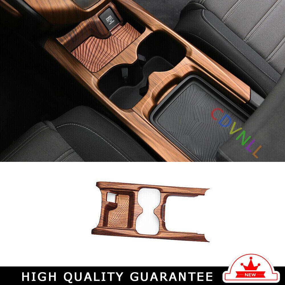 Console Gear Shift Water Cup Panel Trim for Honda CR-V 17-22 Matte Peach Wood
