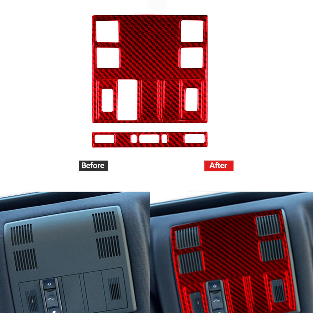 Red Carbon Fiber Reading Light Trim for BMW X3 2004-2010