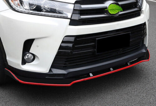 for Toyota Highlander 2017-19 Front Bumper Lip Spoiler Bodykit Refit BlackRed