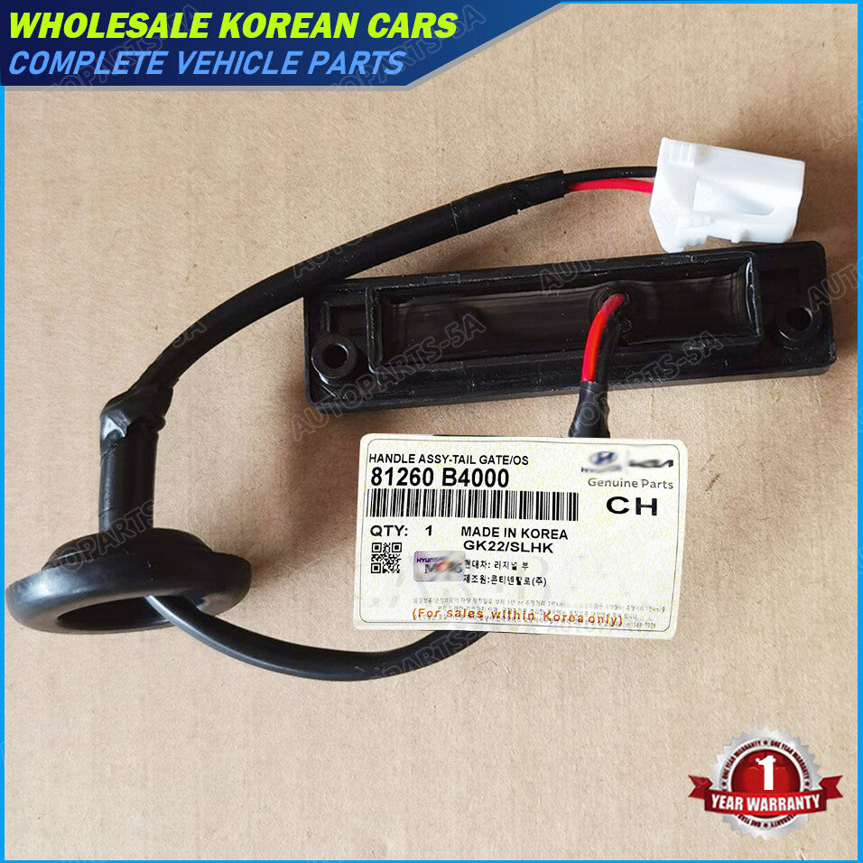 Rear trunk lid lock release handle for Hyundai i10 1.2L 2013-2022  81260-B4000