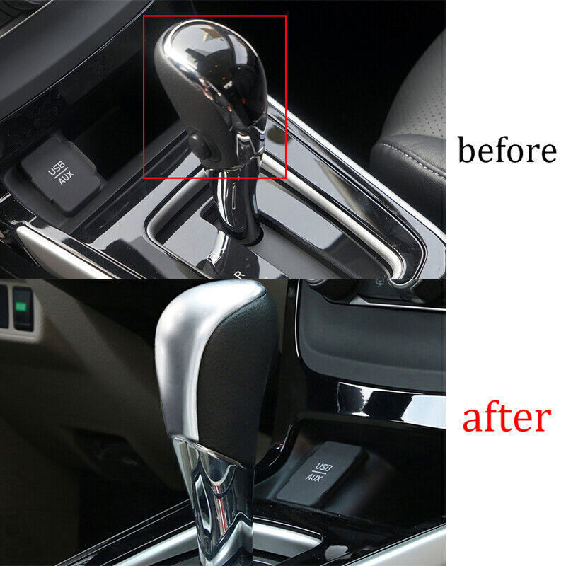 Gear Shift Knob Head Cover Trim for Nissan Sentra Sylphy 2013-19 Matte Silver